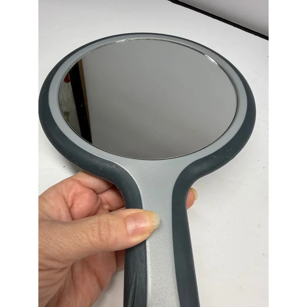 Goody Handheld Mirror Double Sided Two Tone Grey Black Hand Mirror Multi-View